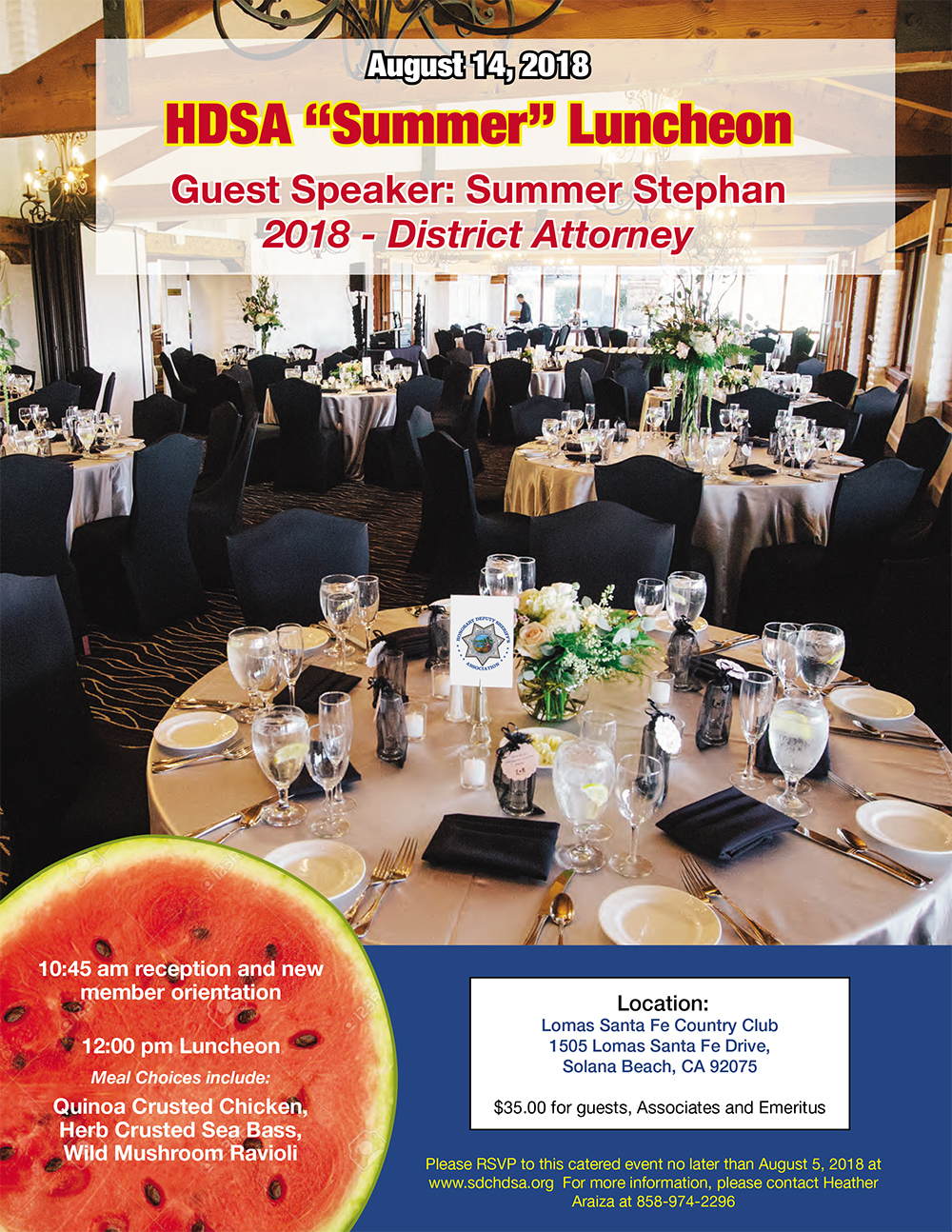 AUG 14 HDSA LUNCHEON 2018 District Attorney Summer Stephan
