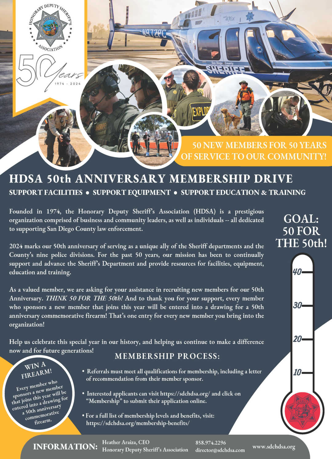 50th Anniversary Membership Drive Flier
