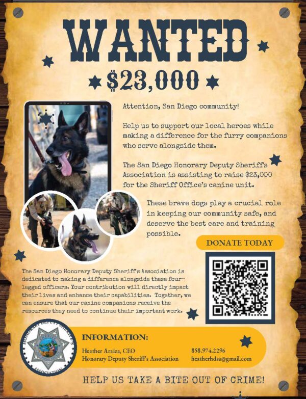 Canine Unit Fundraiser Flier